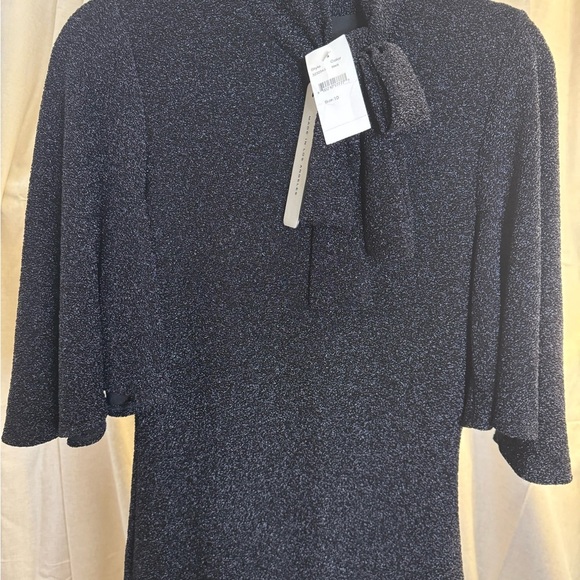 Black Halo 
Coralia Metallic Tie-Neck Mini Dress SZ 10 NWT MSRP $345 SOLD OUT - Picture 5 of 11